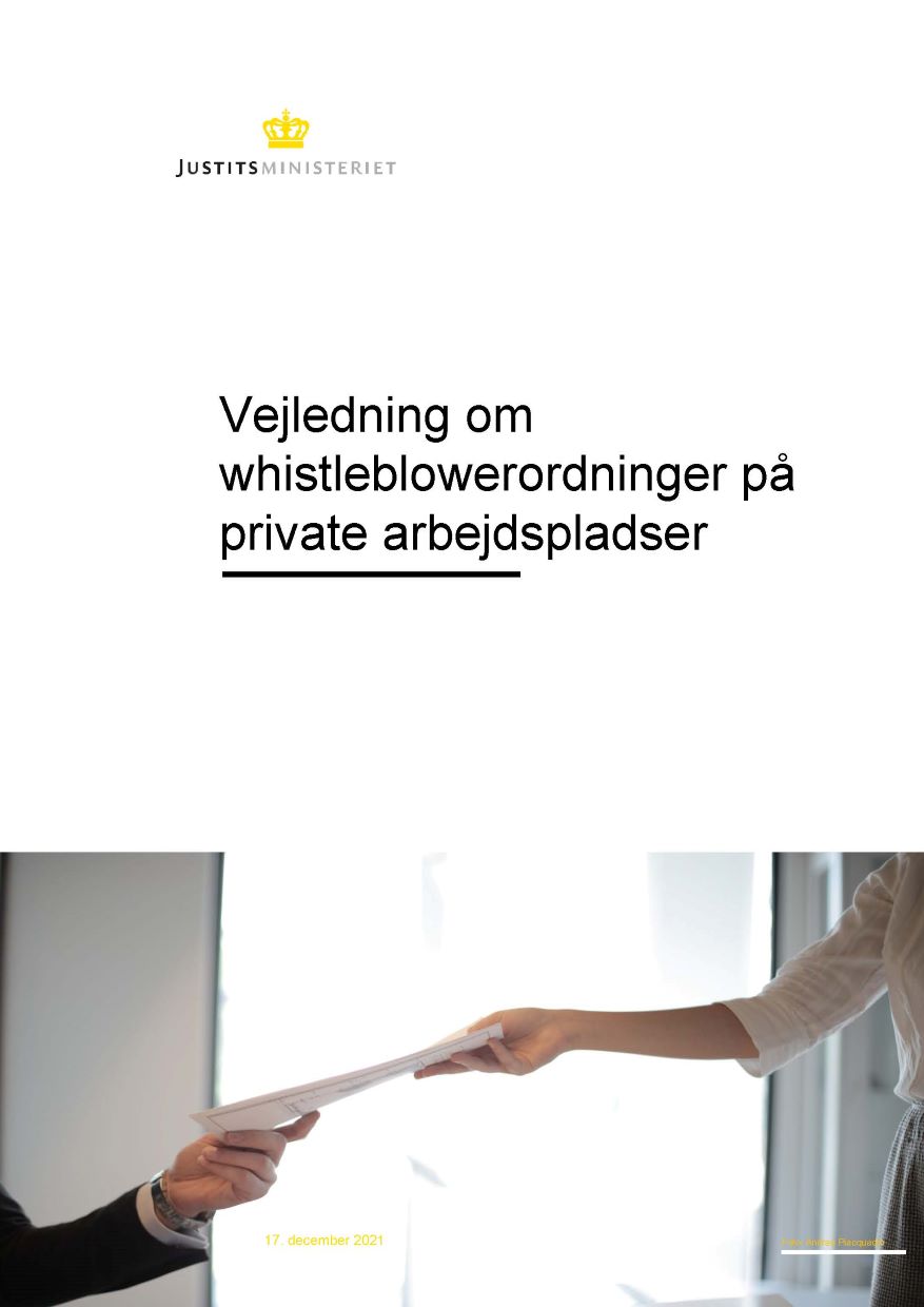 1 Vejledning om whistleblowerordninger på private arbejdspladser